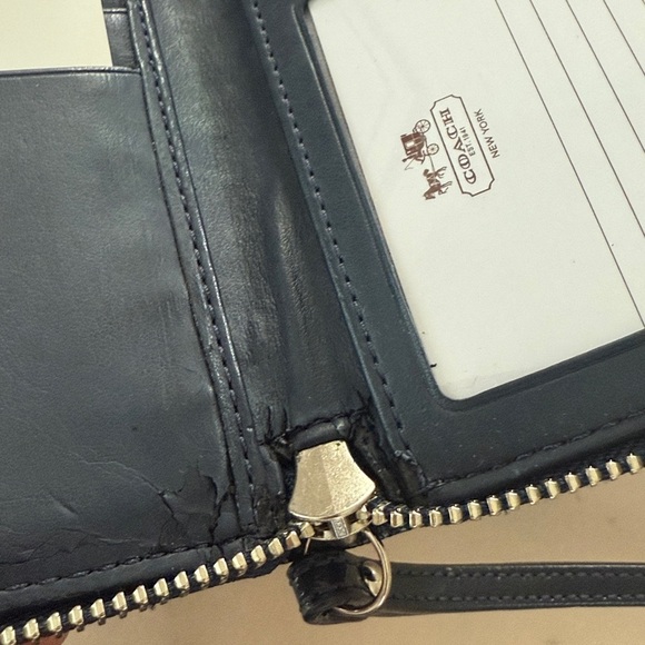 Coach Denim Dark Blue Signature Wallet Wristlet 1941 Vintage NWOT Read* - Picture 9 of 13